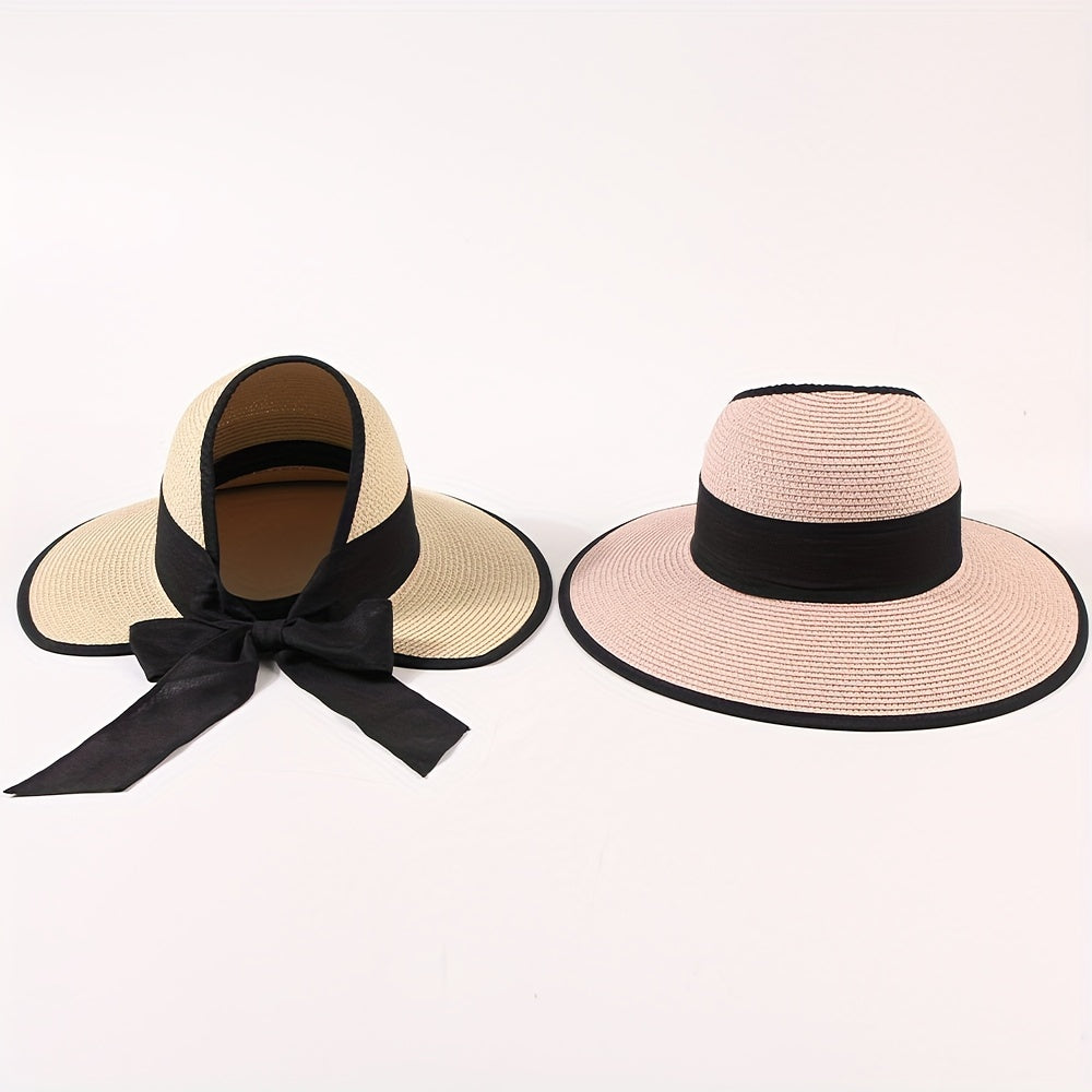 Women's Summer Outdoor Sun Visors With Ponytail Hole