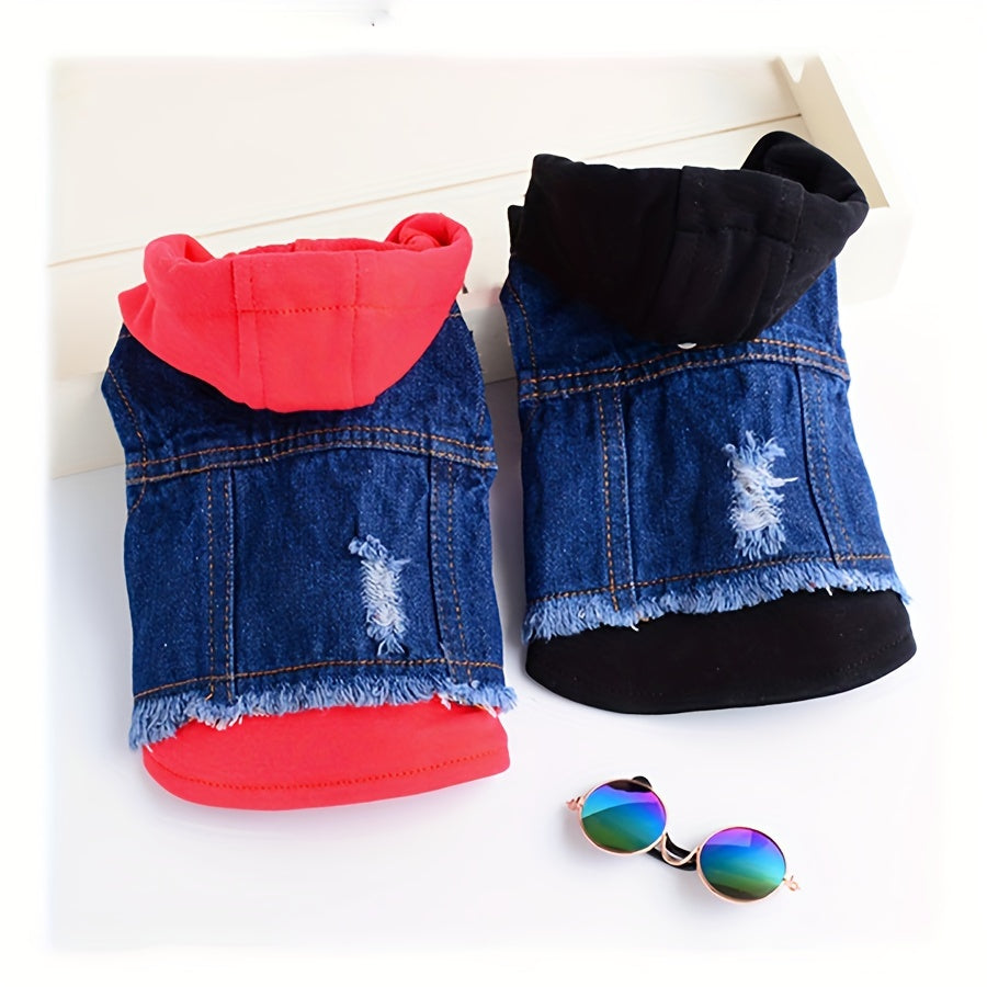 Pet Clothes Dog Jeans Jacket Puppy Hoodie Sweatshirt