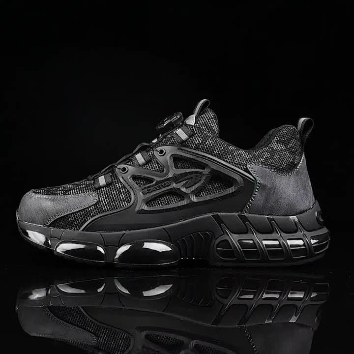 Stylish Men'S Safety Work Shoes with Steel Toe & Puncture Protection