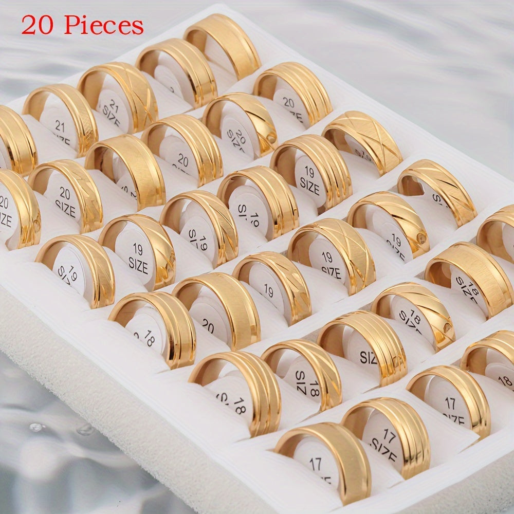 New Waterproof And Sweat-proof High-quality Two-color Stainless Steel Ring