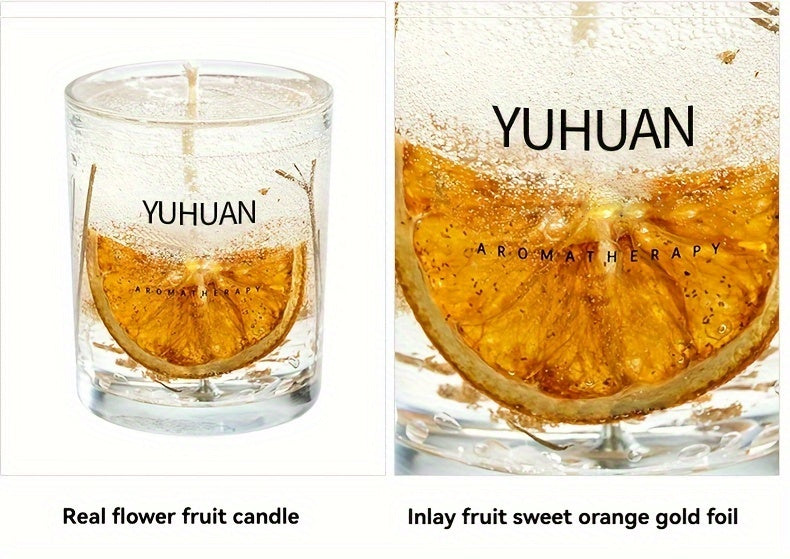 1pc 160g, burning time for 20 hours, real flower jelly scented candle