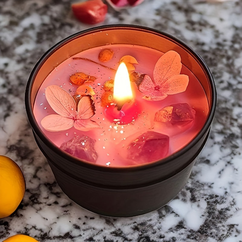 Lavender Candle - Aesthetic Fragrance Cute Purple Embedded Crystal