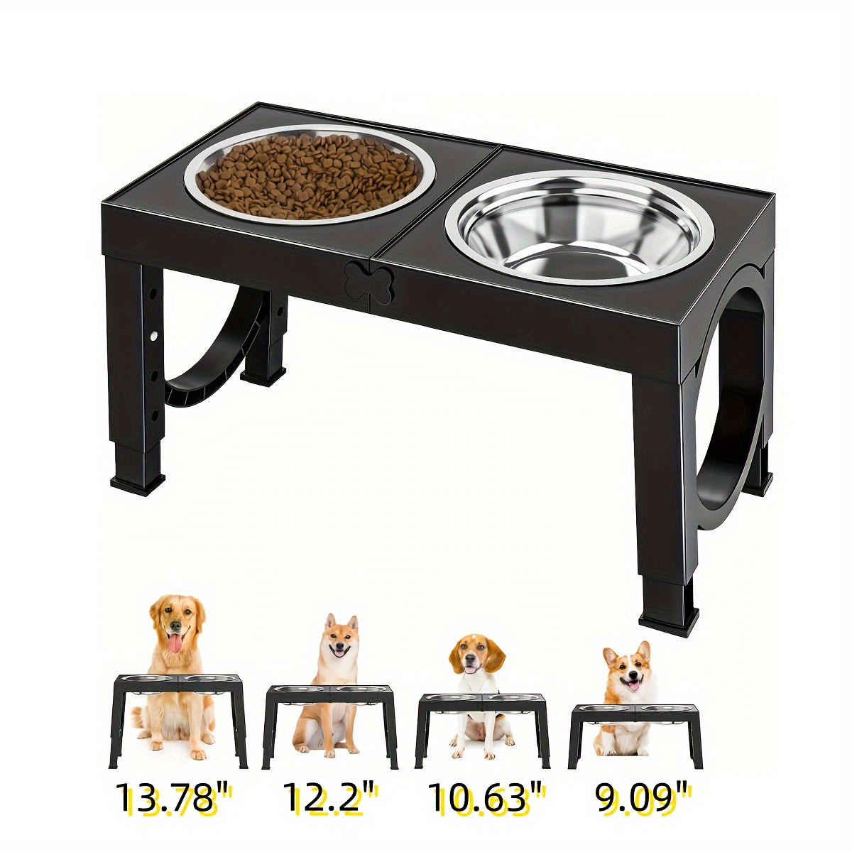 1 Set Elevated Dog Bowls