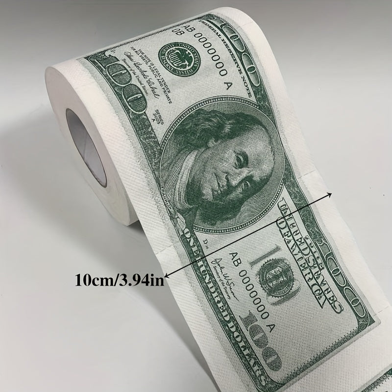 1roll, Funny One Hundred Dollar Bill Toilet Roll Paper