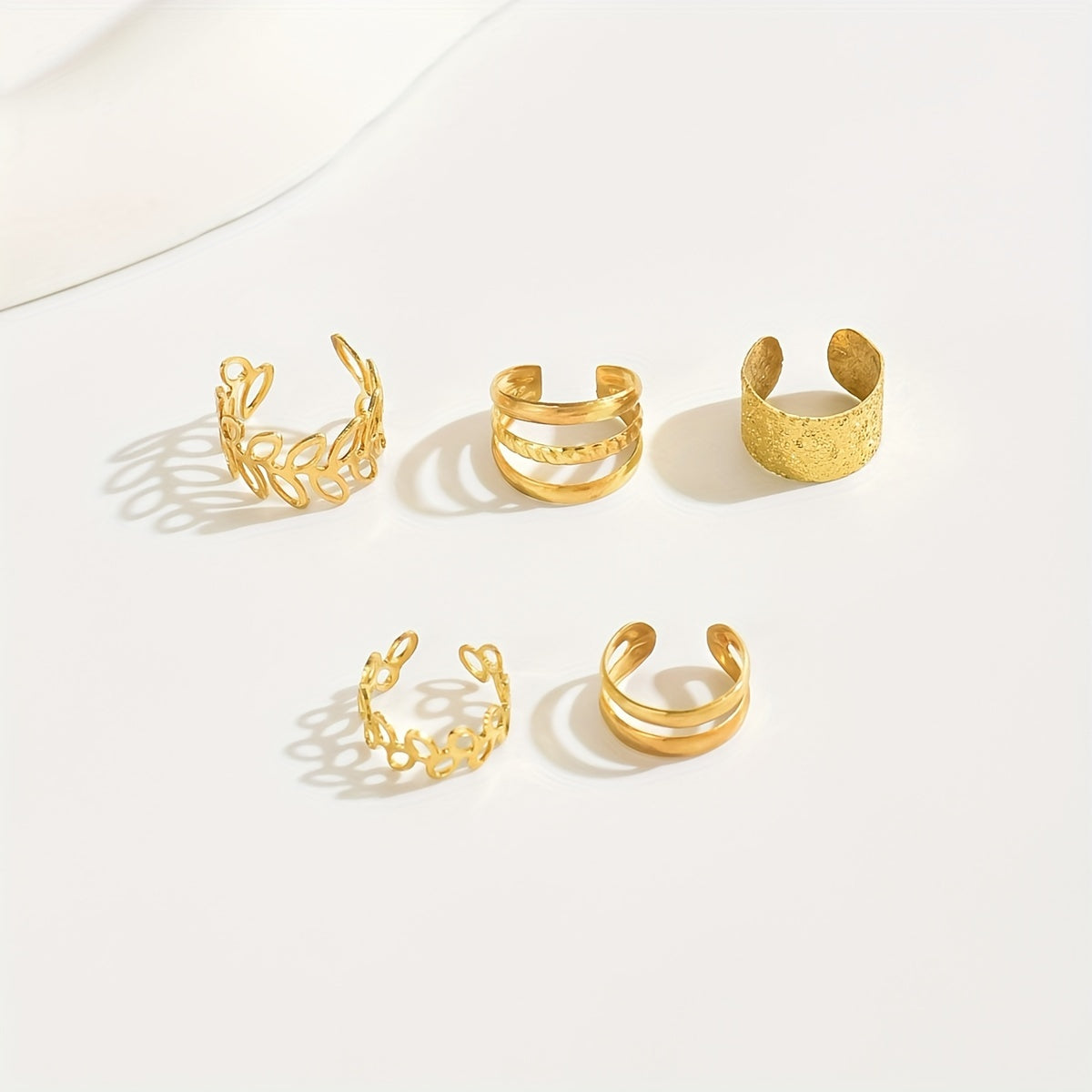 5pcs/set Trendy Elegant Design Ear Cuff Set Classic Elegant Style
