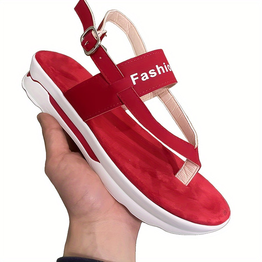 Women’s Summer Flat Sandals - Open Toe, Non-Slip Sole