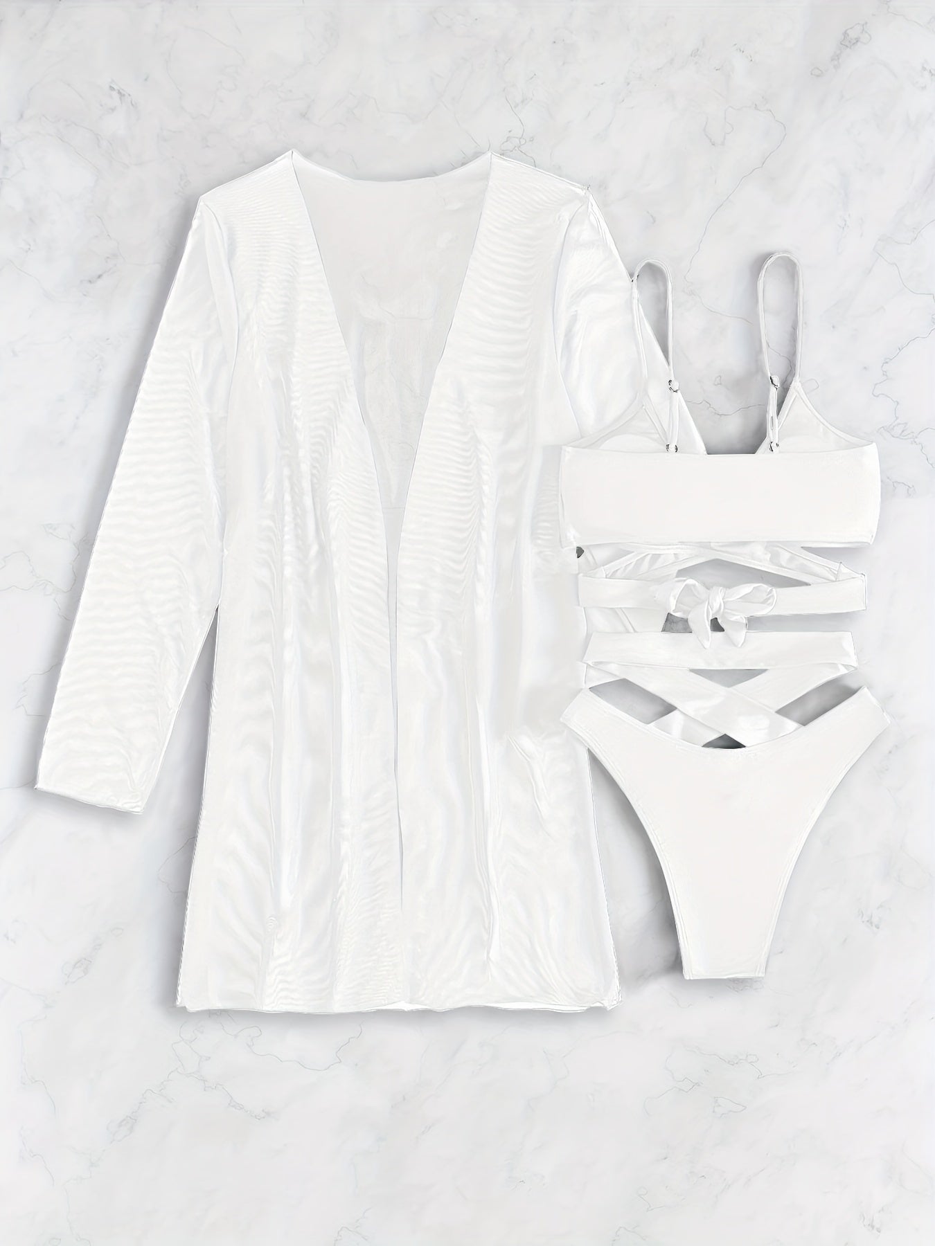 3-Pieces V Neck Bikini Sets