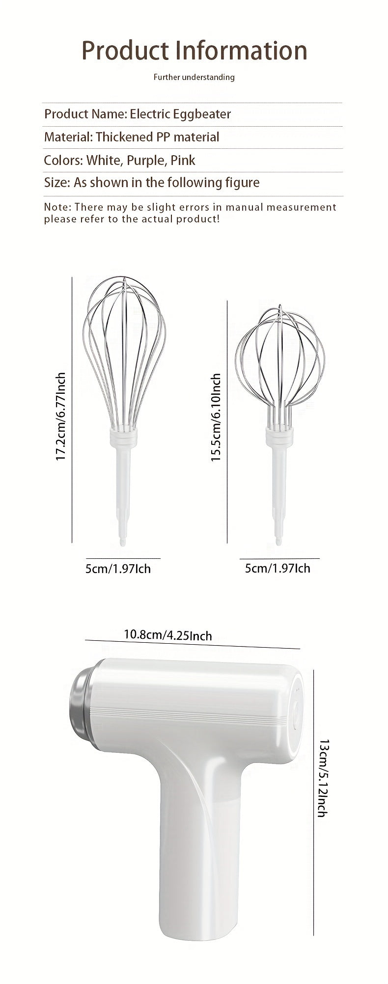 Wireless Electric Egg Beater