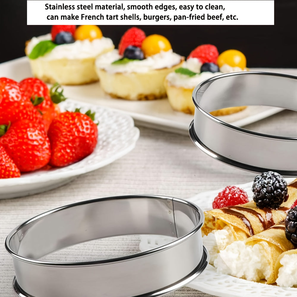 6pcs Stainless Steel Baking Mold Set for Home Food Baking