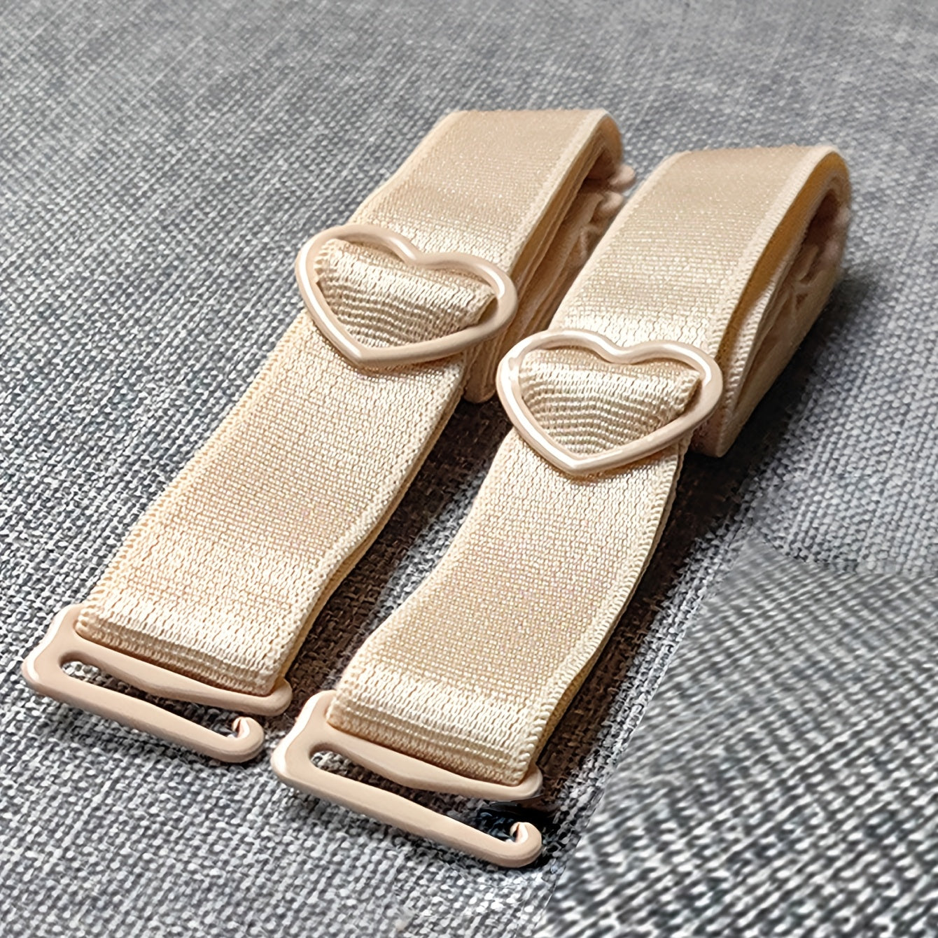 1 Pair Women'S Elegant Heart-Shaped Adjustable Bra Straps