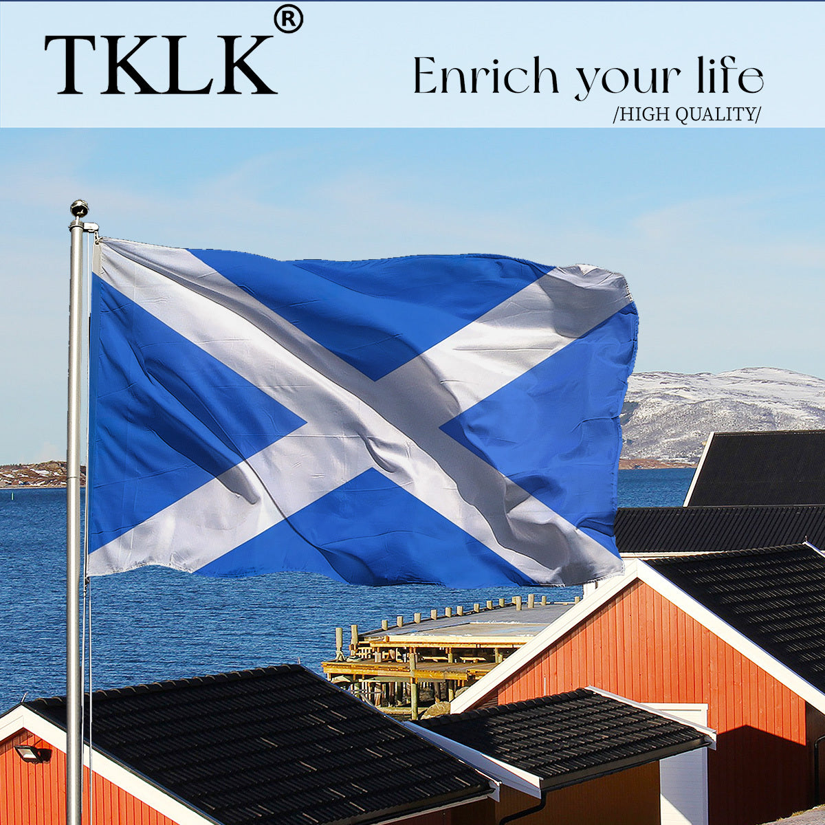 Scotland Flag60.96x91.44cm/ 91.44x152.4cm/ 121.92x182.88cm