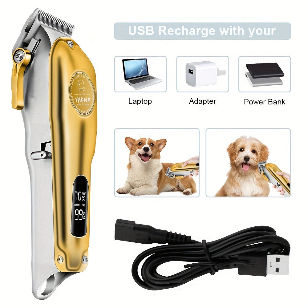 Rechargeable Low-Noise Cordless Dog Clippers for Grooming