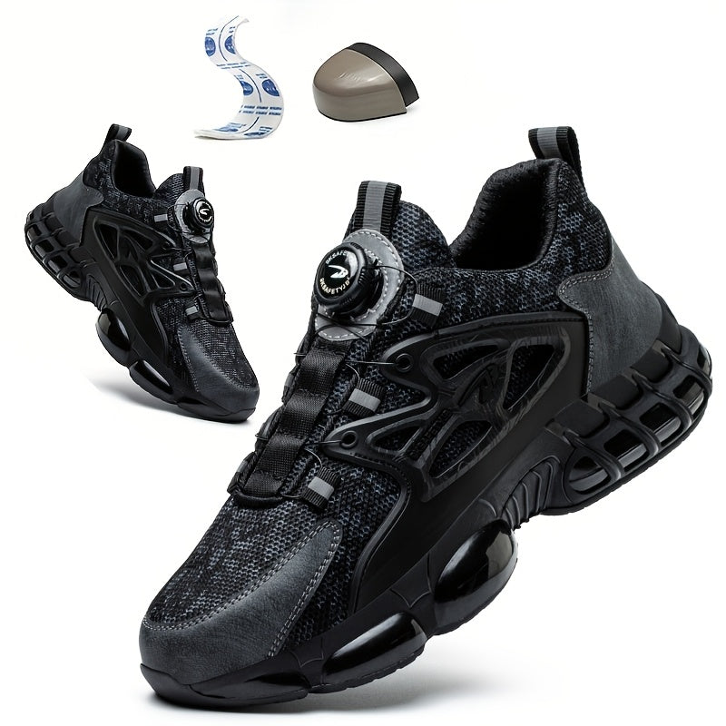 Stylish Men'S Safety Work Shoes with Steel Toe & Puncture Protection