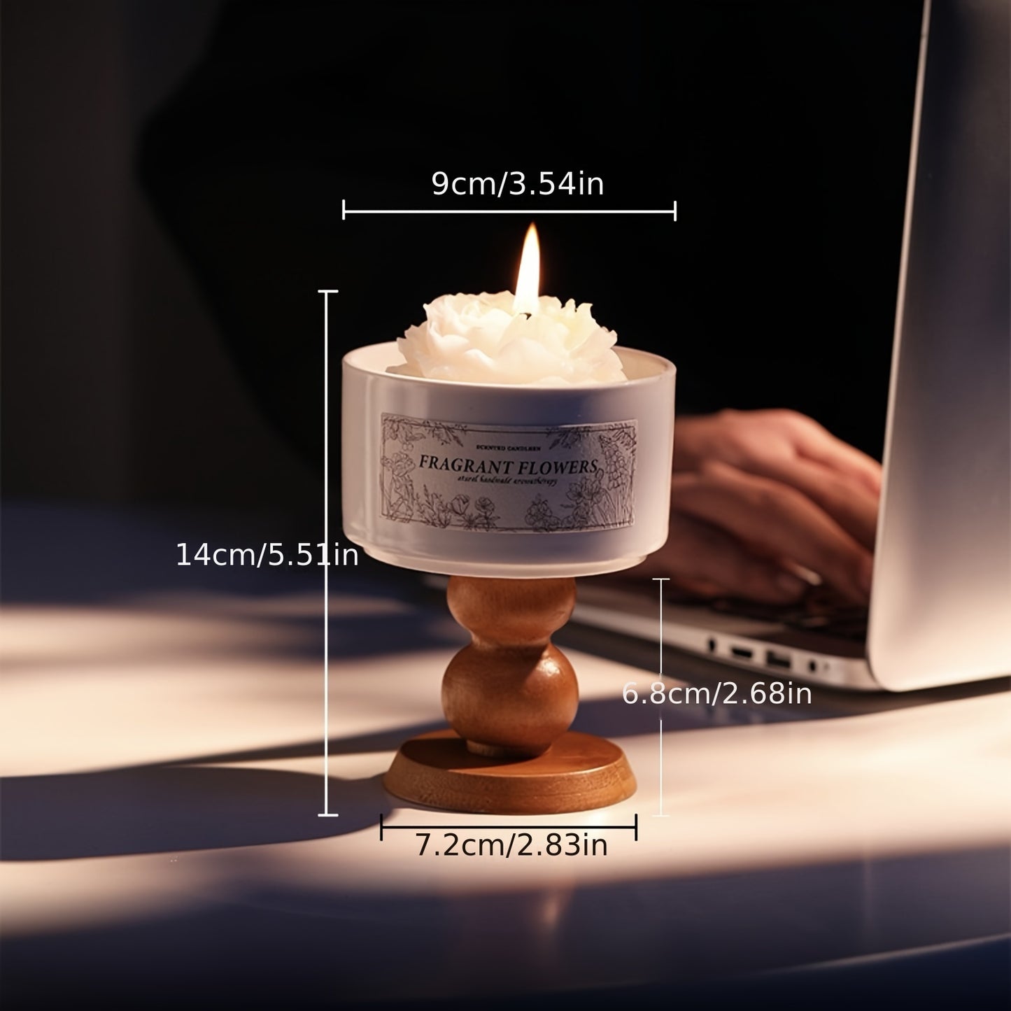Luxurious Flower-Shaped Gardenia Candle