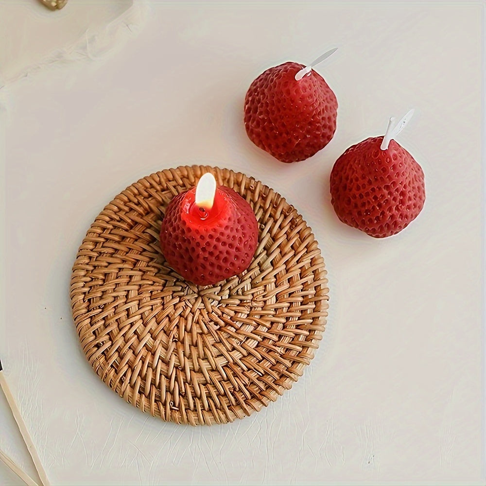 4pcs Strawberry Aromatherapy Candles