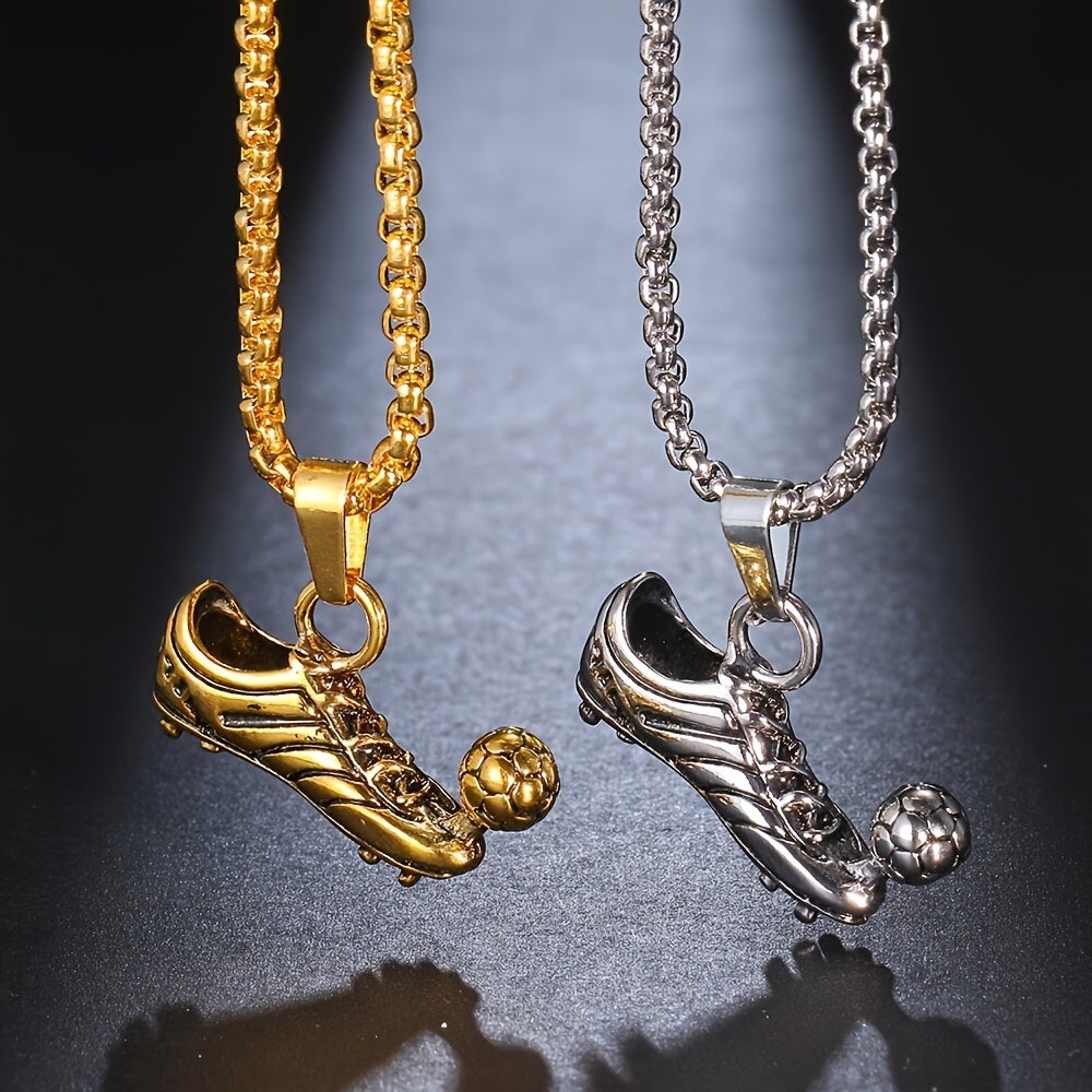 Fashion Sneakers Football Necklace Pendant