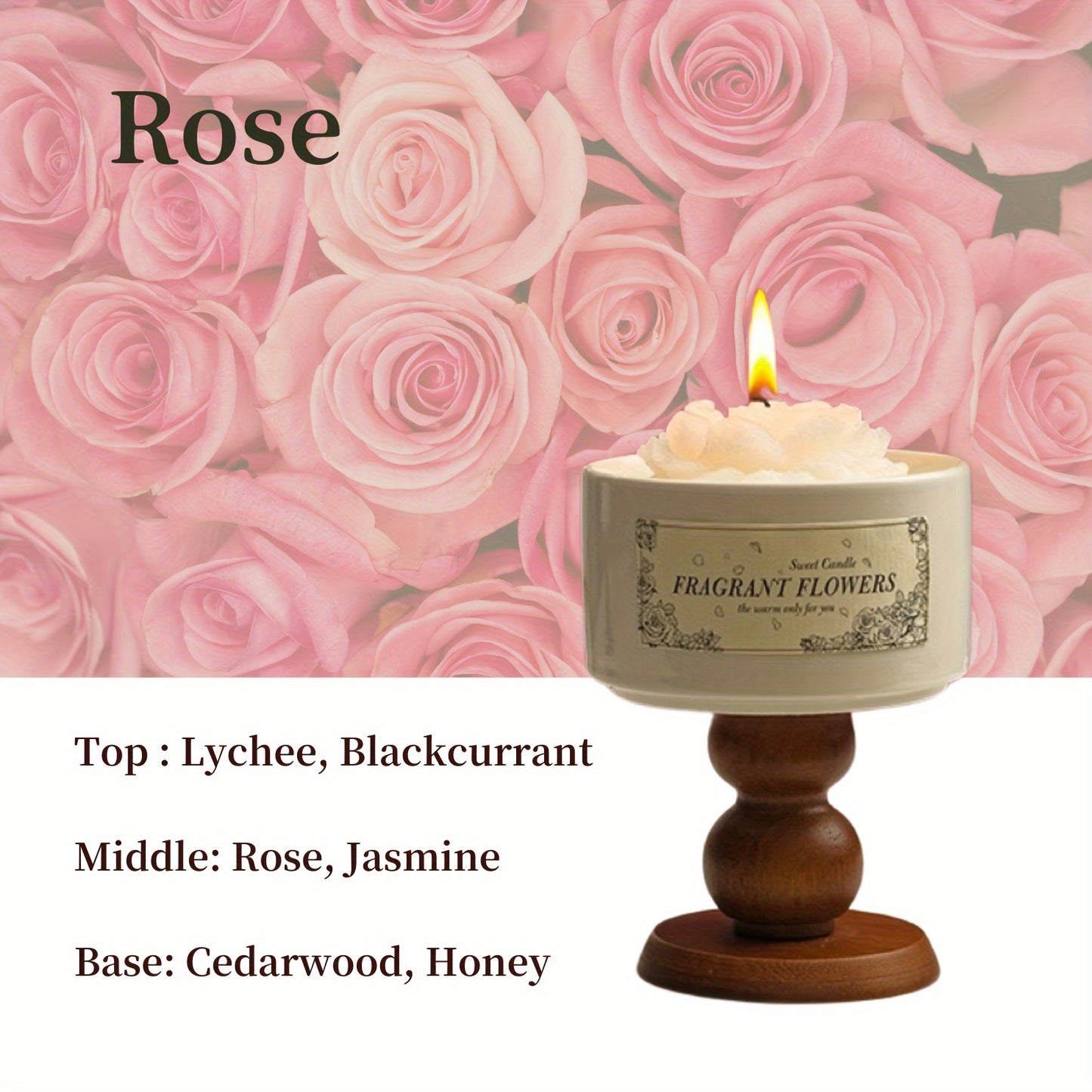 Luxurious Flower-Shaped Gardenia Candle