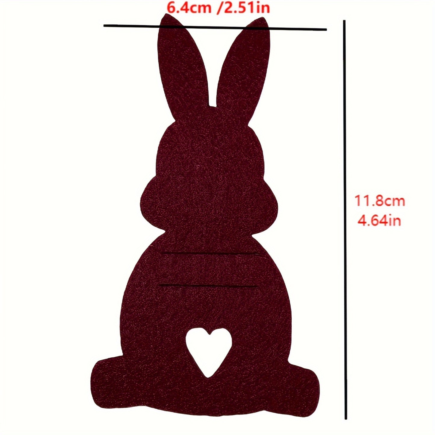 6pcs Easter Bunny Money Clip Gift, Classic Easter Creative Money Clip Card, Felt Easter Bunny Money Clip Cash Gift, for Holiday Piñata Decoration, Easter Basket Decoration