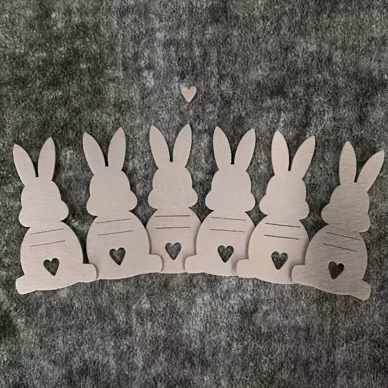 6pcs Easter Bunny Money Clip Gift, Classic Easter Creative Money Clip Card, Felt Easter Bunny Money Clip Cash Gift, for Holiday Piñata Decoration, Easter Basket Decoration