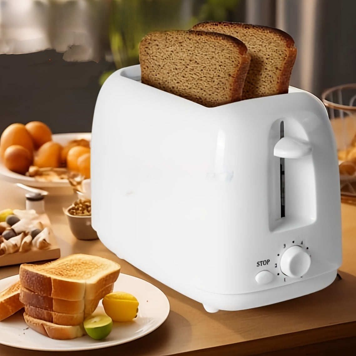 2-Slice Stainless Steel Toaster with Auto Shut Off