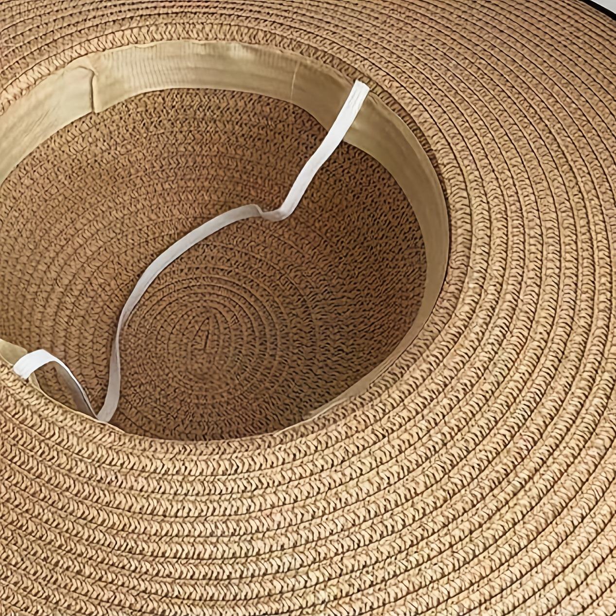 Elegant Women's Straw Sun Hat with Black Ribbon Bow