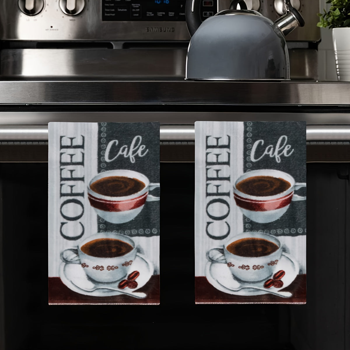 Set 2 Prosoape de Bucătărie pentru Iubitorii de Cafea
