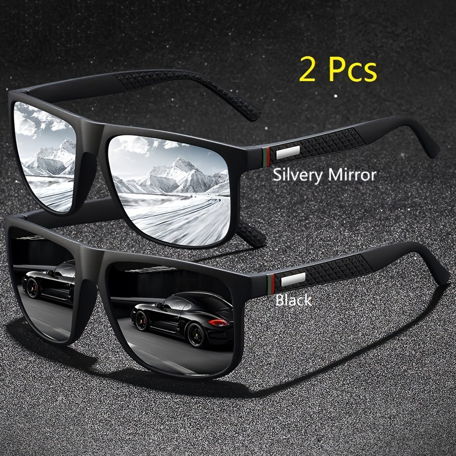 1-2-3pcs Fashion Vintage Check Pattern Square Fashion Glasses