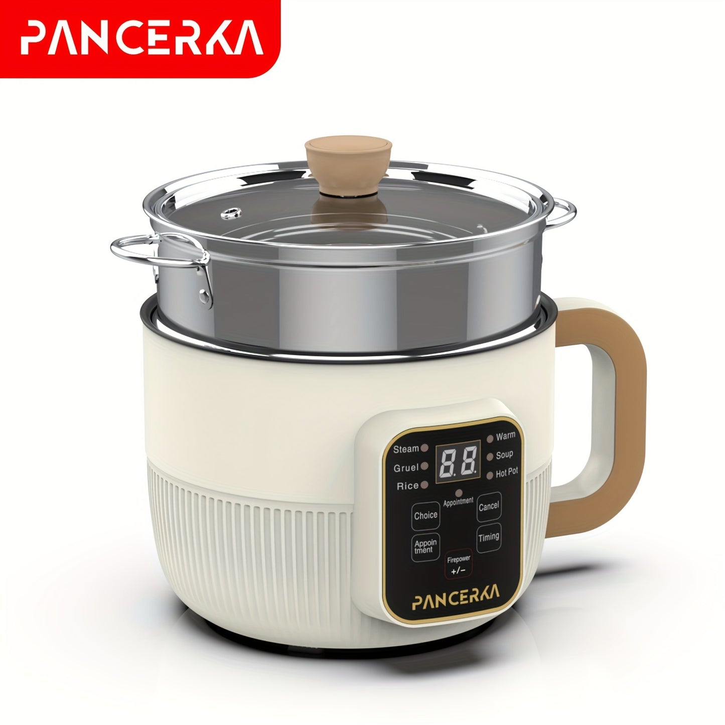 1.0L Multifunctional Non-Stick Steamer with Intelligent Mechanical Buttons