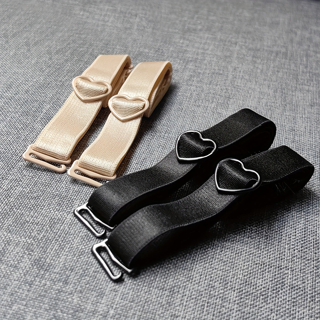 1 Pair Women'S Elegant Heart-Shaped Adjustable Bra Straps
