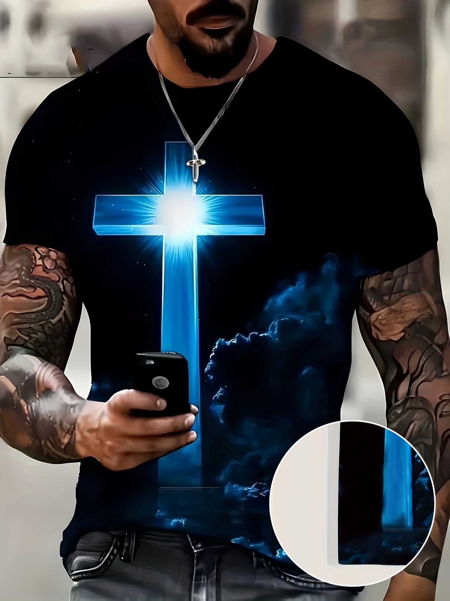 Men's Summer Casual Fashion T-Shirt with Digital Print