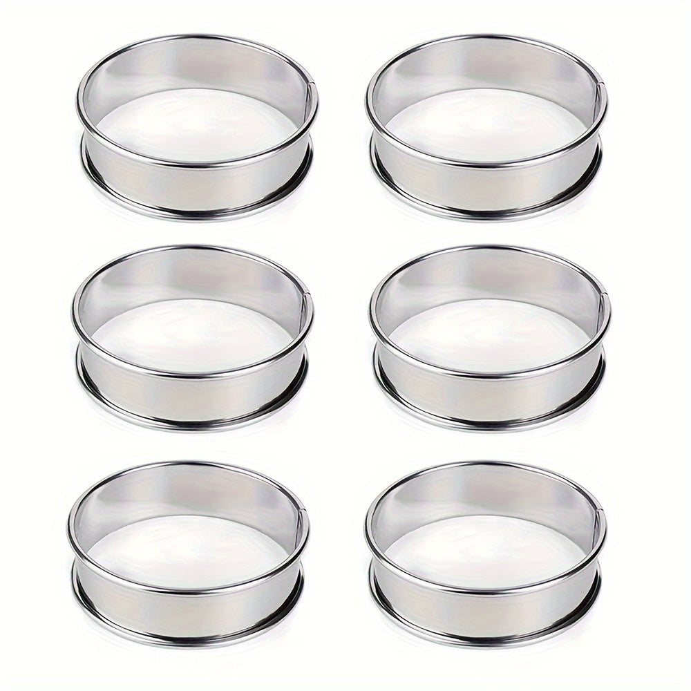 6pcs Stainless Steel Baking Mold Set for Home Food Baking