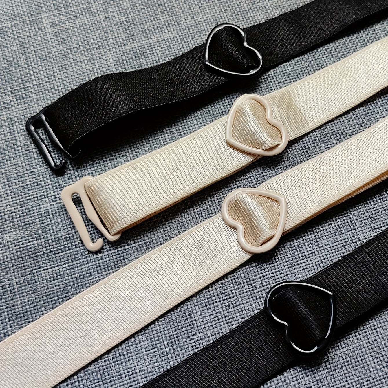 1 Pair Women'S Elegant Heart-Shaped Adjustable Bra Straps