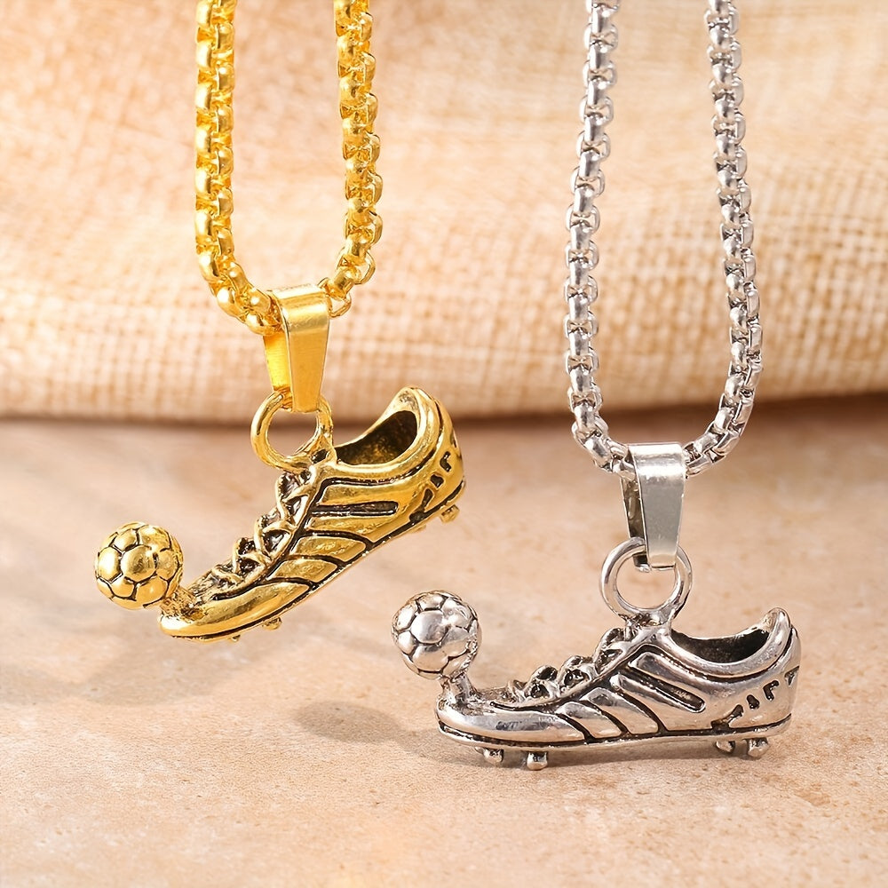 Fashion Sneakers Football Necklace Pendant
