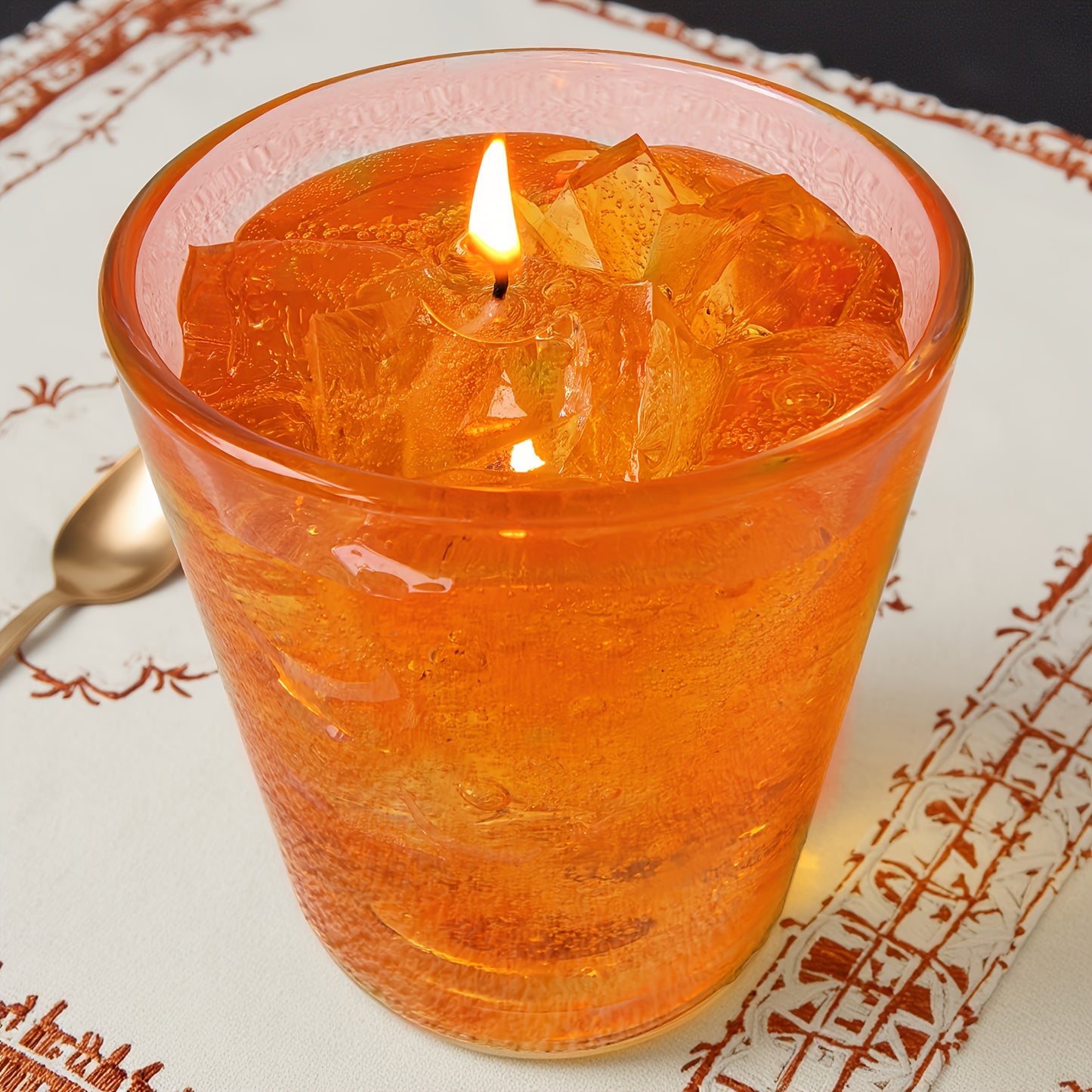 1pc Orange Scented Wax Candle, Long-Lasting Burn for Relaxation