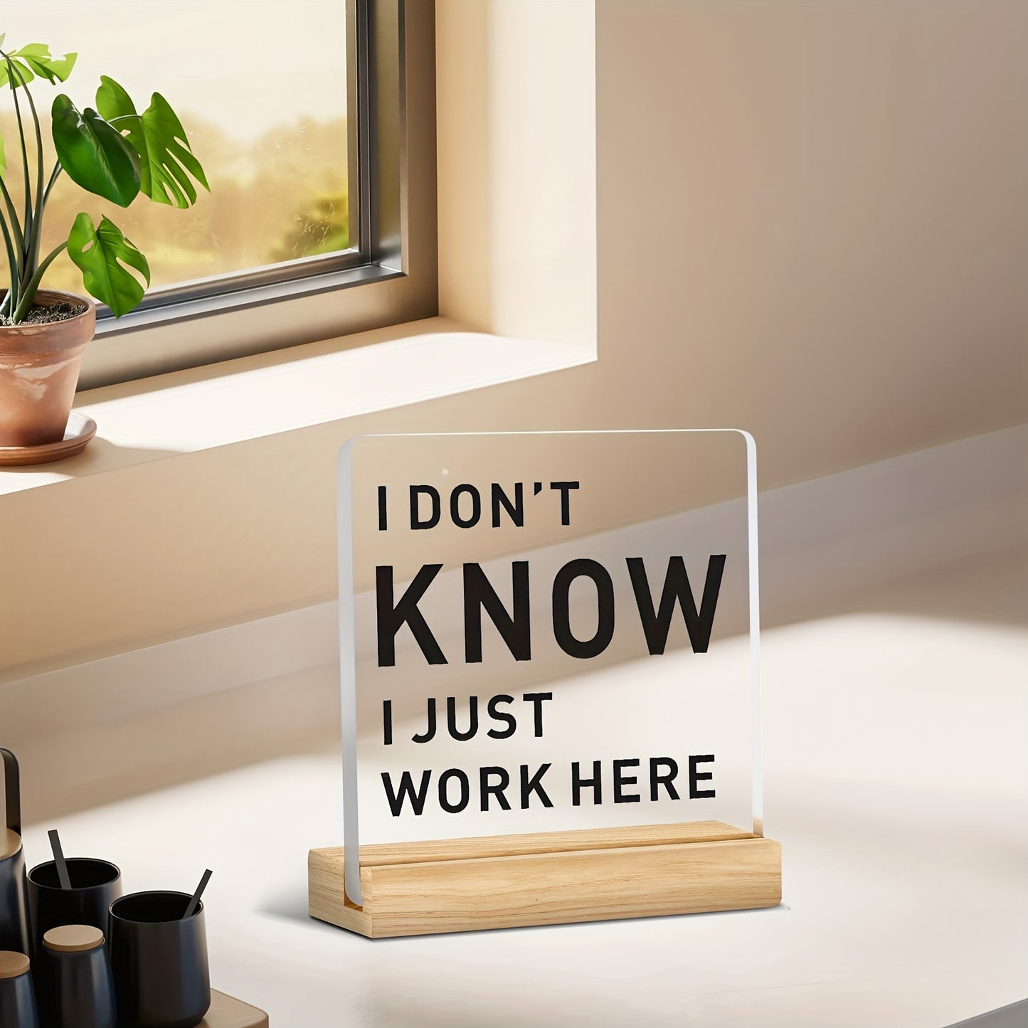1pc, Acrylic Ornament, Human Resources Desk Sign