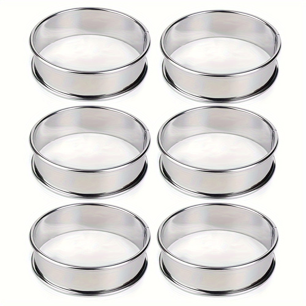 6pcs Stainless Steel Baking Mold Set for Home Food Baking