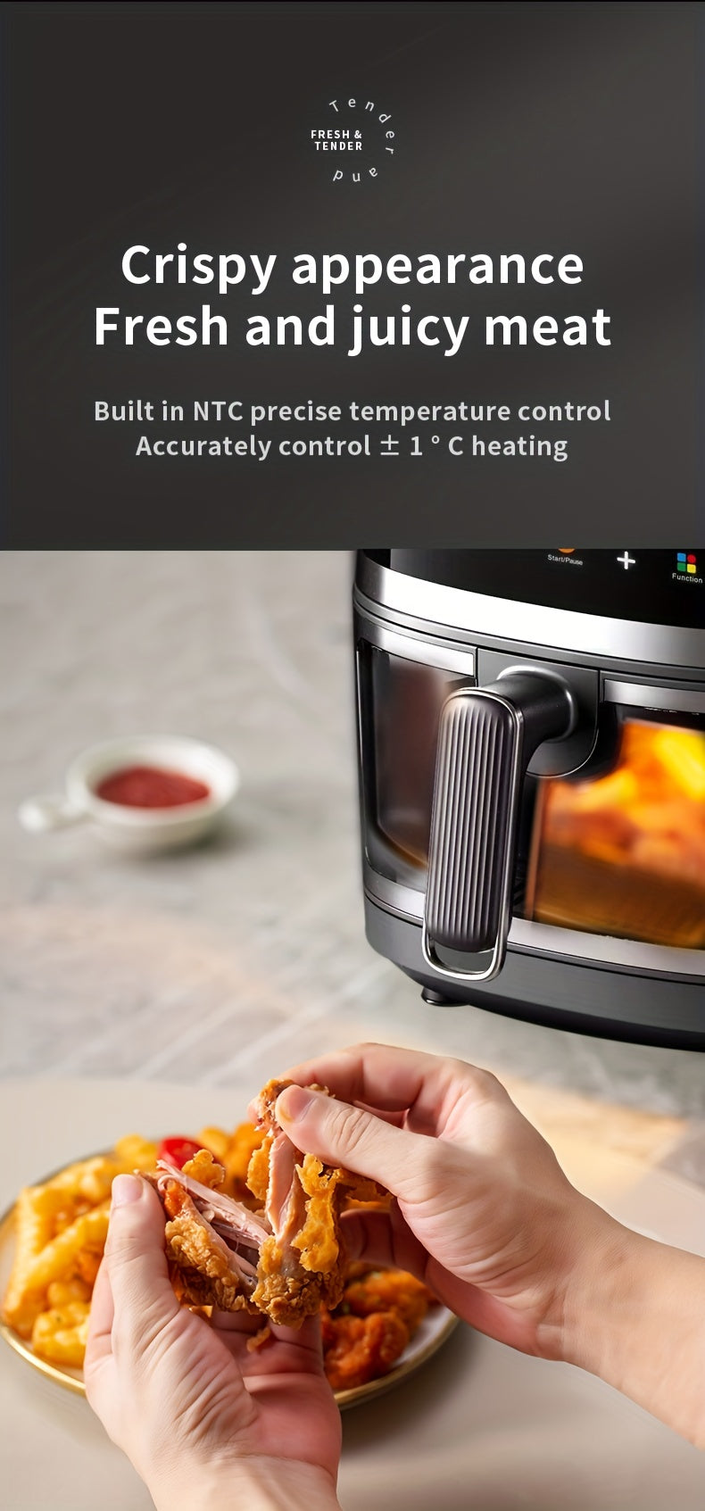 Air Fryer 6L Design Modern & Capacitate Mare