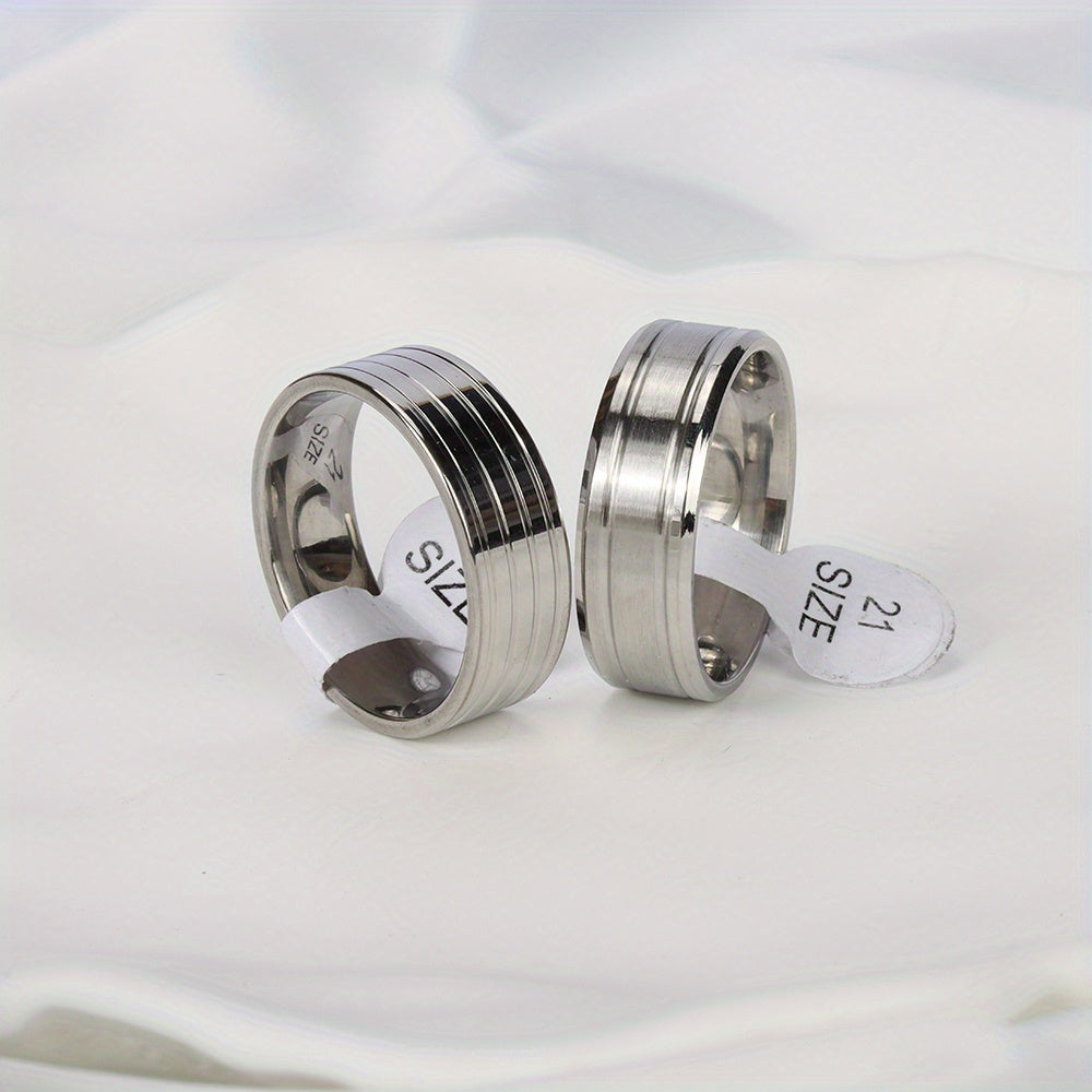 New Waterproof And Sweat-proof High-quality Two-color Stainless Steel Ring