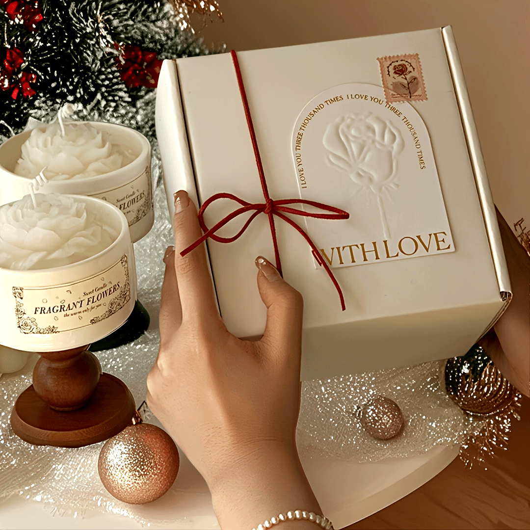 Luxurious Flower-Shaped Gardenia Candle