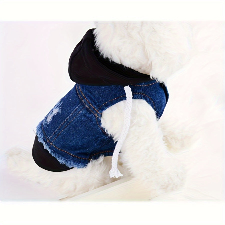Pet Clothes Dog Jeans Jacket Puppy Hoodie Sweatshirt
