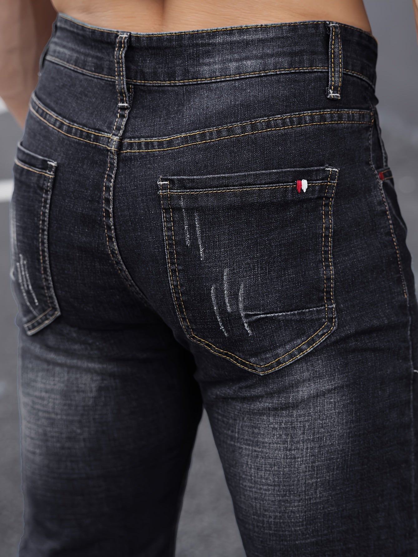 Men's Premium Slim-Fit Washed Jeans