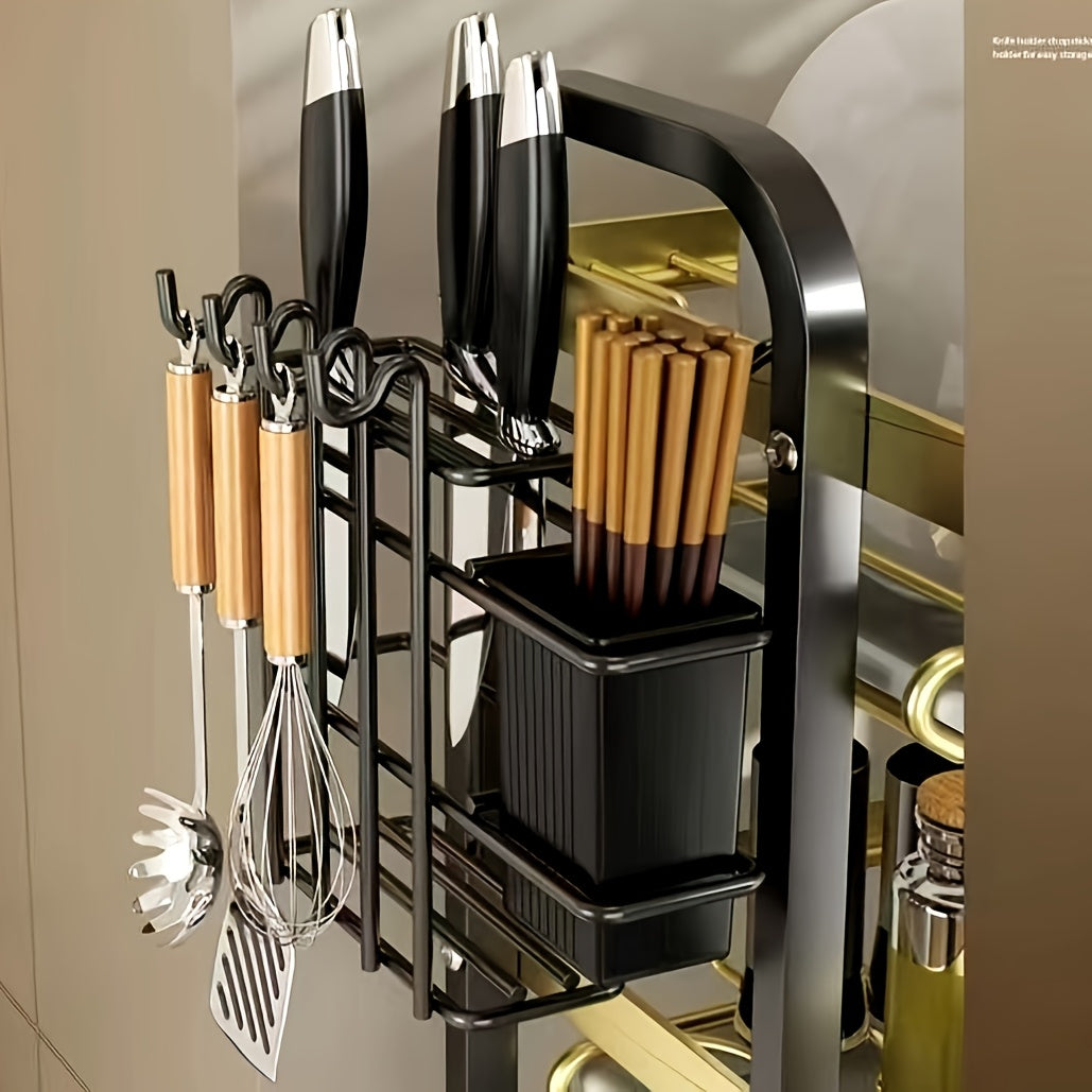 Tier Dish Rack with Drainage and Separation for Dry and Wet Ware