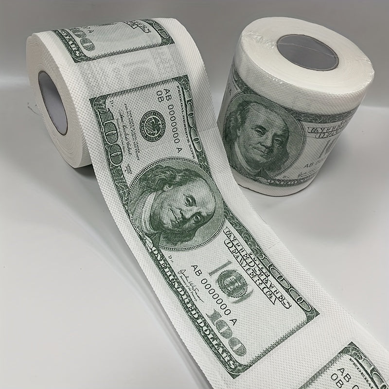 1roll, Funny One Hundred Dollar Bill Toilet Roll Paper