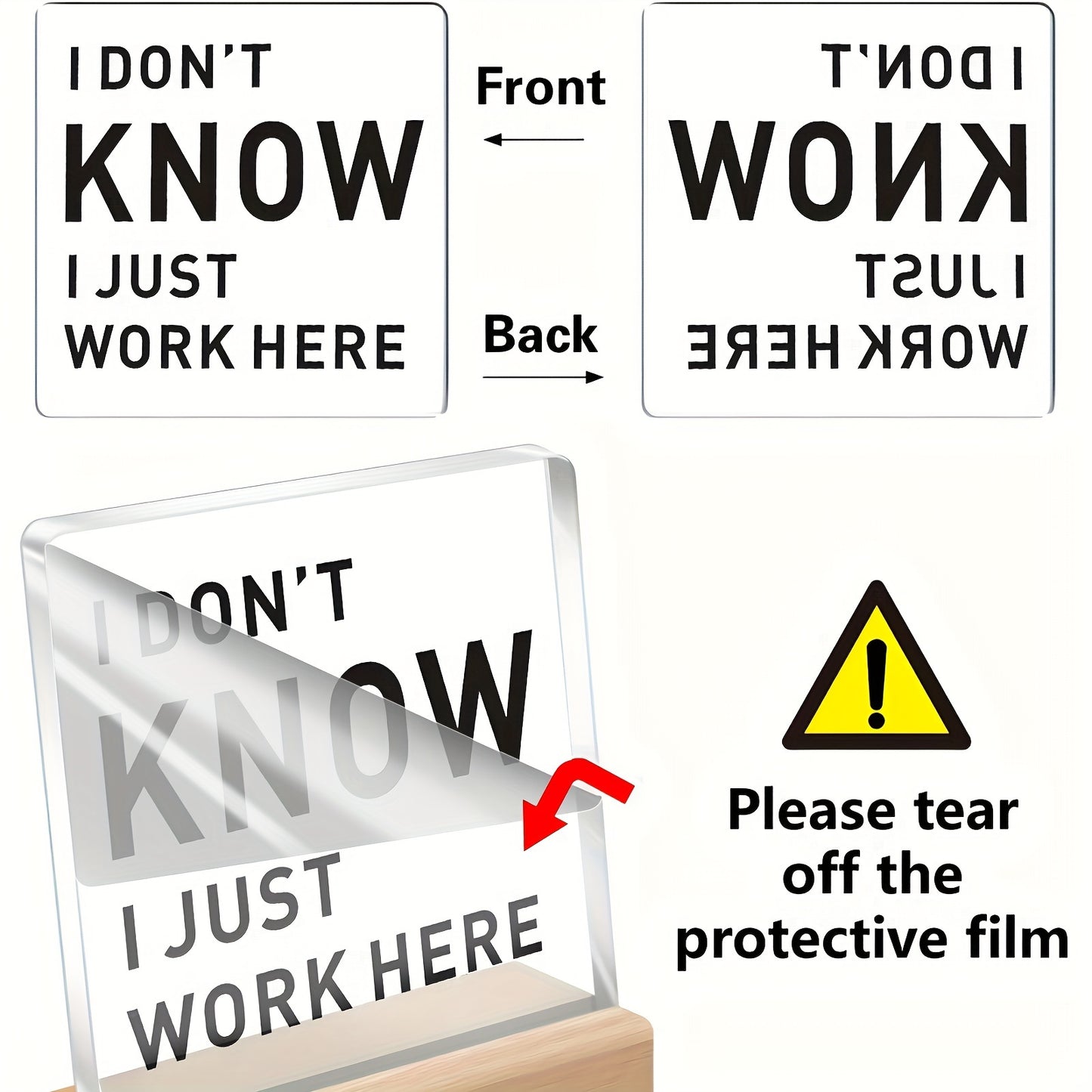 1pc, Acrylic Ornament, Human Resources Desk Sign