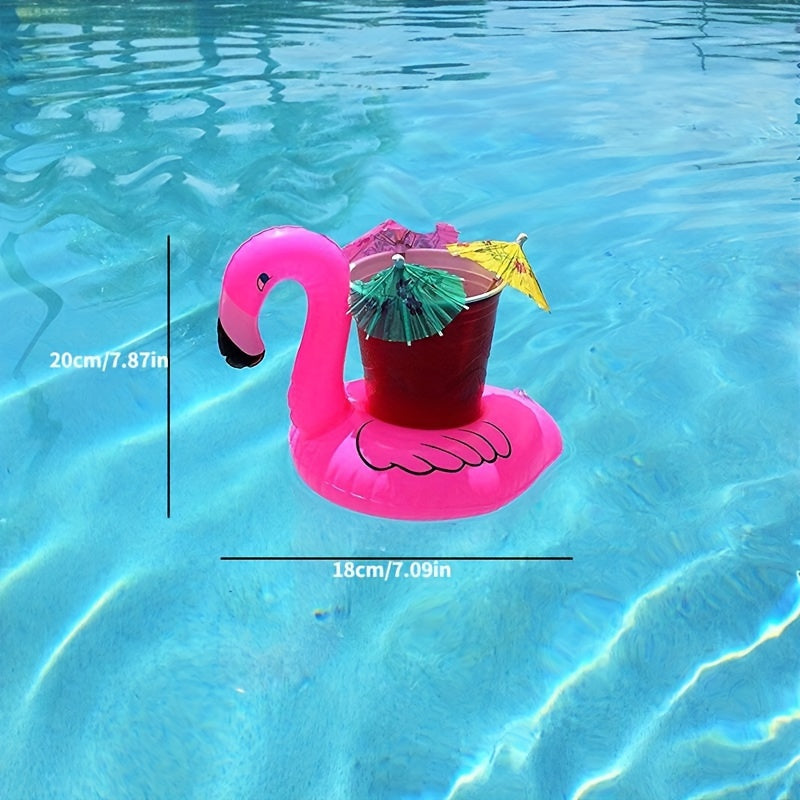 9pcs/set, Inflatable Cup Holder, Water Bottle Coaster, Water Drink Cup Holder With Air Pump