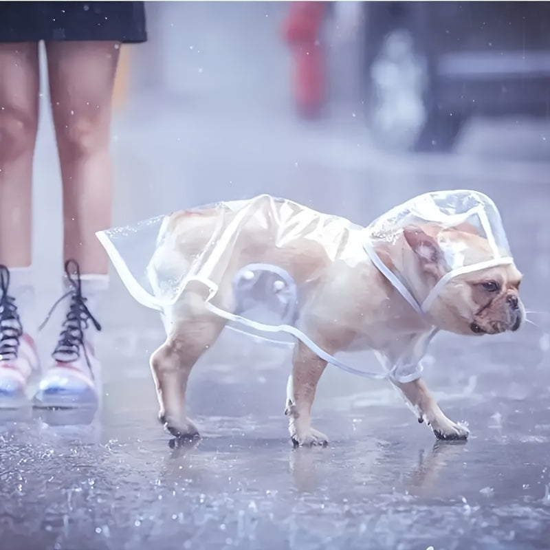1pc Pomeranian Transparent Dog Raincoat