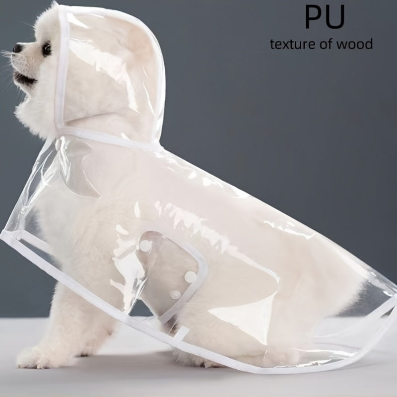 1pc Pomeranian Transparent Dog Raincoat