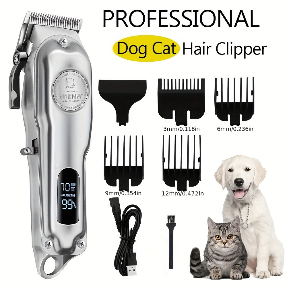 Rechargeable Low-Noise Cordless Dog Clippers for Grooming