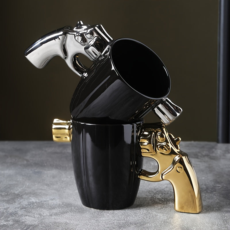 1pc Novelty Revolver Design Ceramic Mug