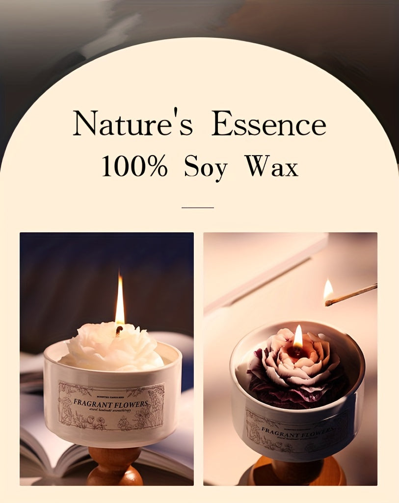 Luxurious Flower-Shaped Gardenia Candle